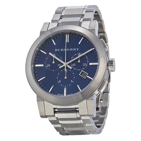 burberry men's the city watch-blue stainless steel|BURBERRY PVD Stainless Steel 43mm The City Quartz Watch .